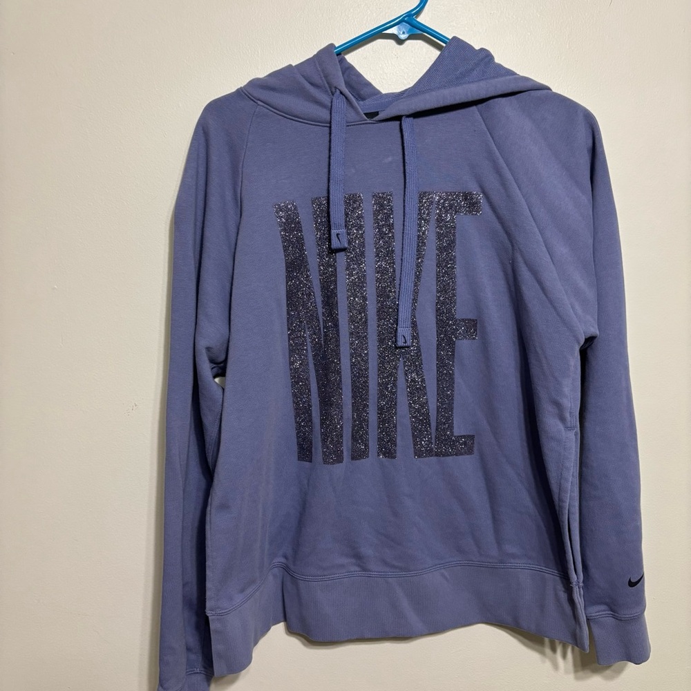 Nike Womens Purple hoodie with black sparkle nike logo